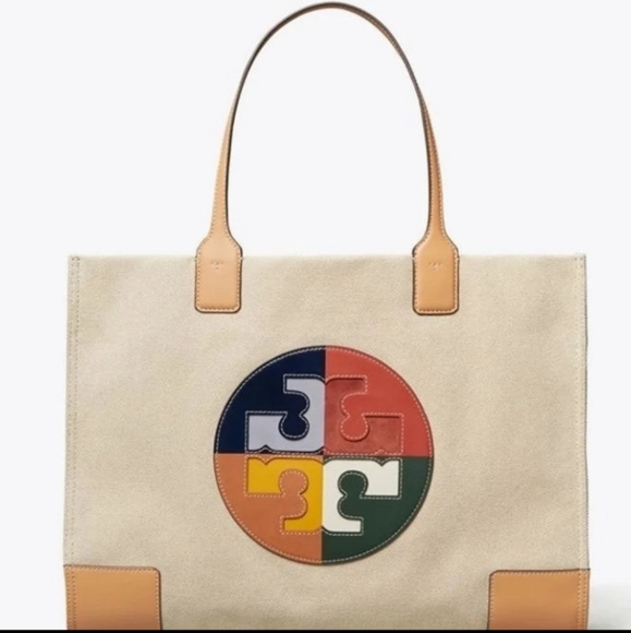 Tory Burch Handbags - ❣Host-Pick🎉❣TORRY BURCH ELLA COLOR-BLOCK LOG TOTE